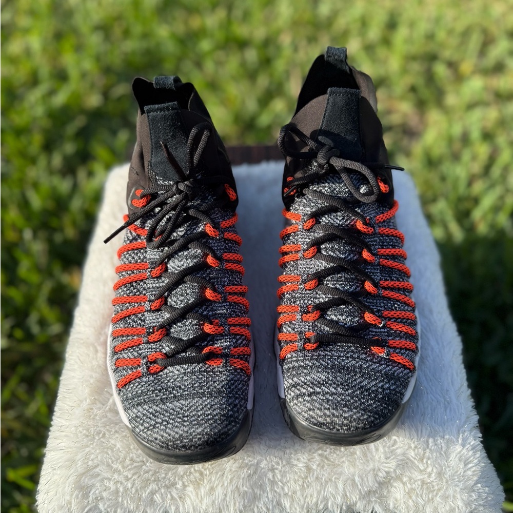 Nike KD 9 Elite Basketball Shoes - Dark gray Hyper Orange